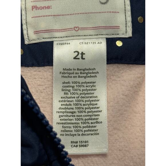Carter’s Girl’s Coat Size 2T - Picture 5 of 6
